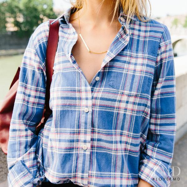 Constance Jablonski featured in  the Madewell lookbook for Fall 2015