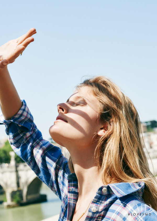 Constance Jablonski featured in  the Madewell lookbook for Fall 2015