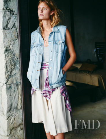 Constance Jablonski featured in  the Madewell lookbook for Spring 2015