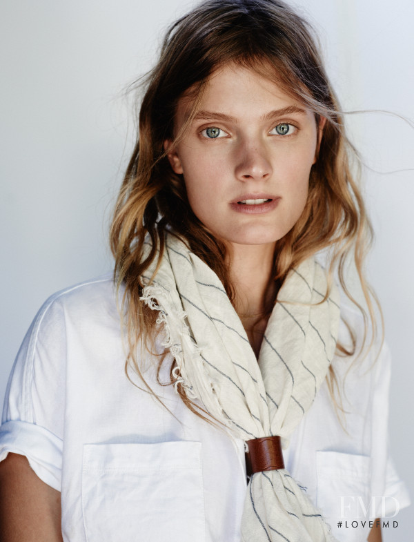 Constance Jablonski featured in  the Madewell lookbook for Spring 2015