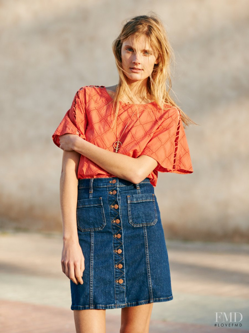 Constance Jablonski featured in  the Madewell lookbook for Spring 2016