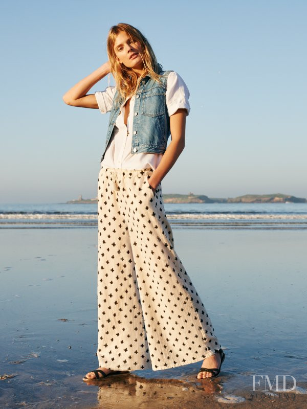 Constance Jablonski featured in  the Madewell lookbook for Spring 2016