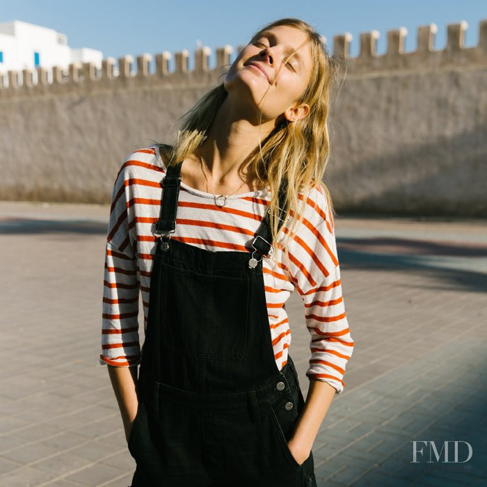 Constance Jablonski featured in  the Madewell lookbook for Spring 2016