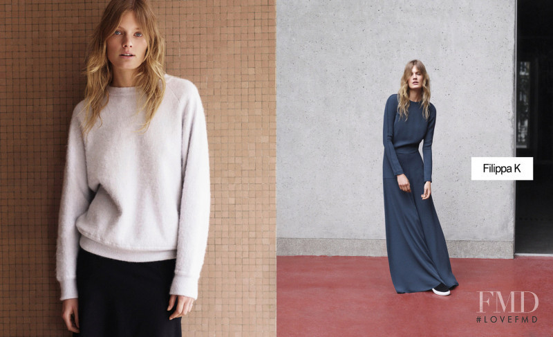 Constance Jablonski featured in  the Filippa K advertisement for Autumn/Winter 2014