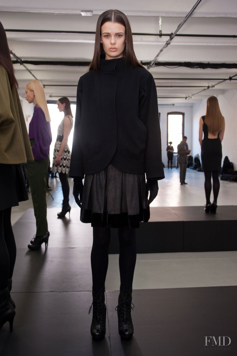 Sarah Dick featured in  the Catherine Malandrino fashion show for Autumn/Winter 2013