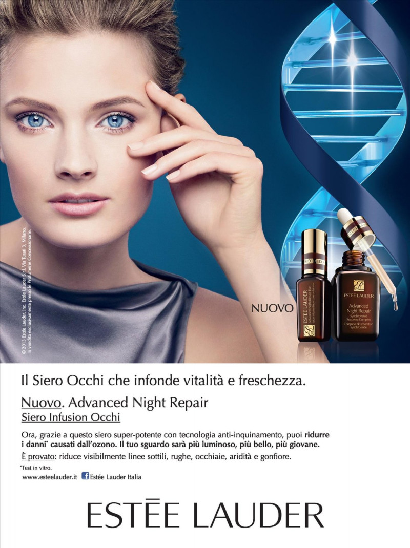 Constance Jablonski featured in  the Estée Lauder The Metallics advertisement for Autumn/Winter 2013