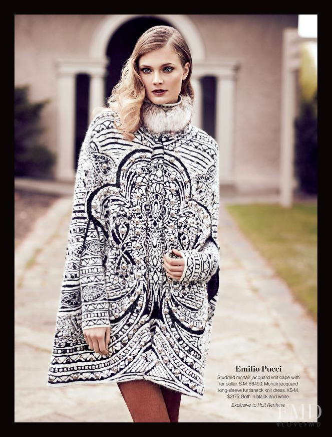 Constance Jablonski featured in  the Holt Renfrew catalogue for Autumn/Winter 2013