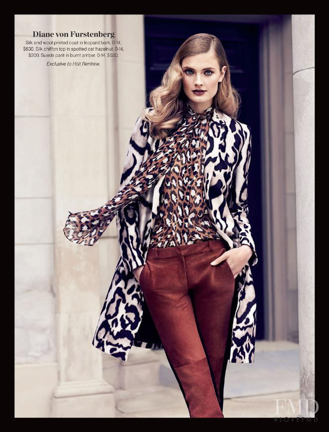 Constance Jablonski featured in  the Holt Renfrew catalogue for Autumn/Winter 2013