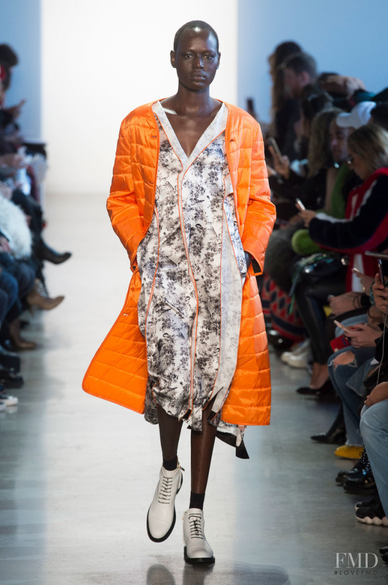 Ajak Deng featured in  the Colovos fashion show for Autumn/Winter 2018