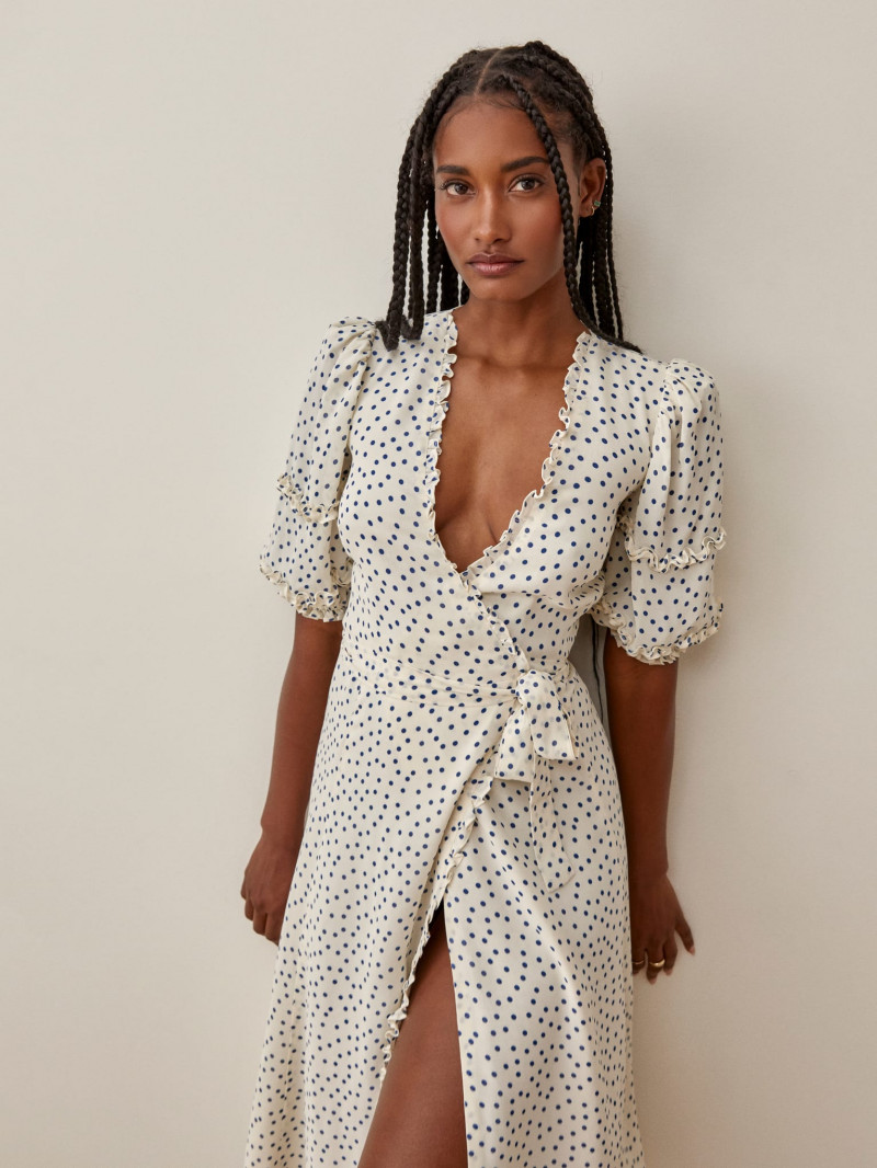 Melodie Monrose featured in  the Reformation catalogue for Spring/Summer 2021