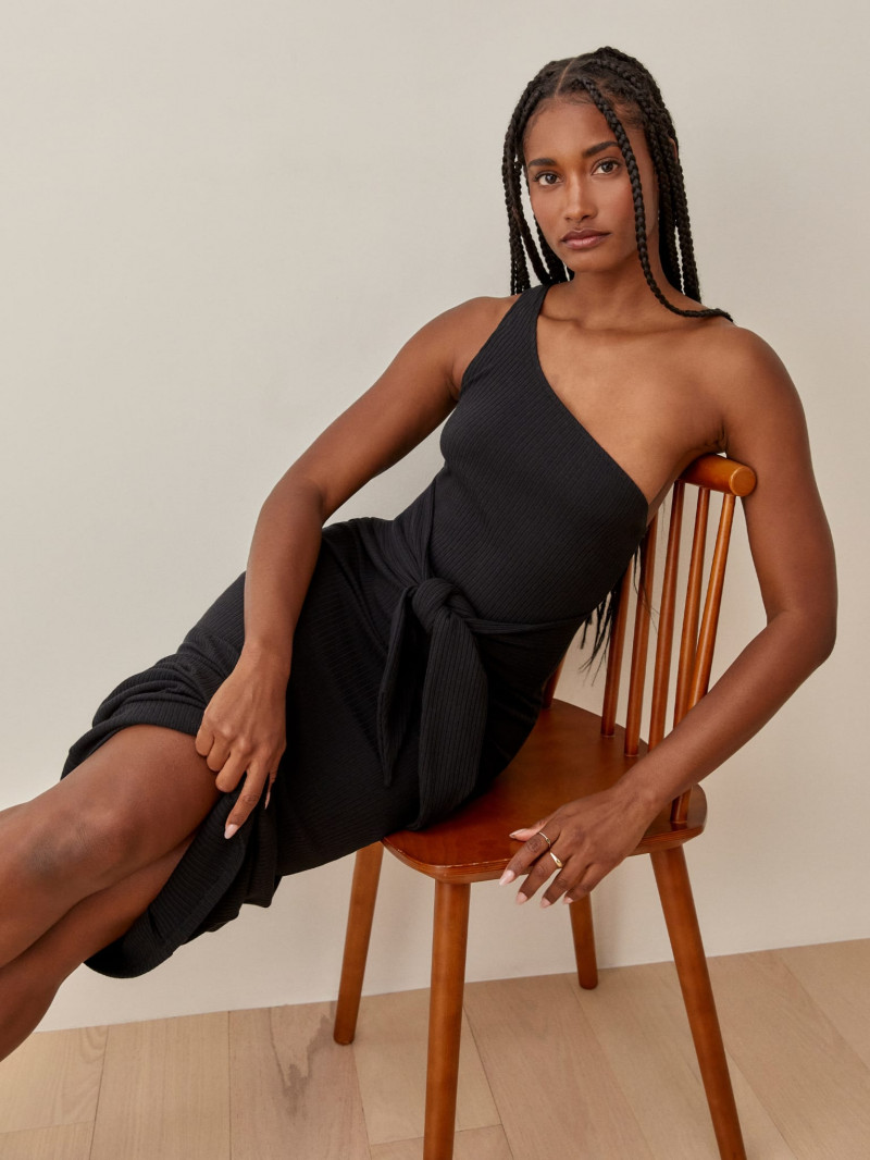 Melodie Monrose featured in  the Reformation catalogue for Spring/Summer 2021