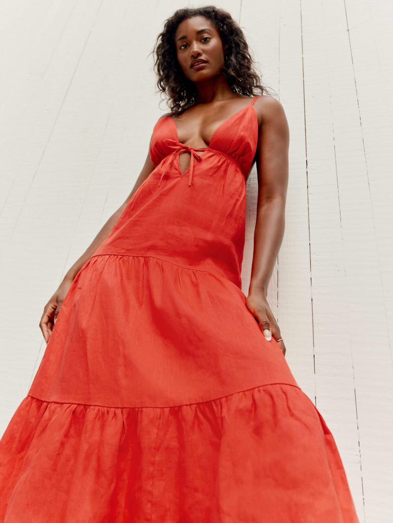 Melodie Monrose featured in  the Reformation catalogue for Spring/Summer 2021