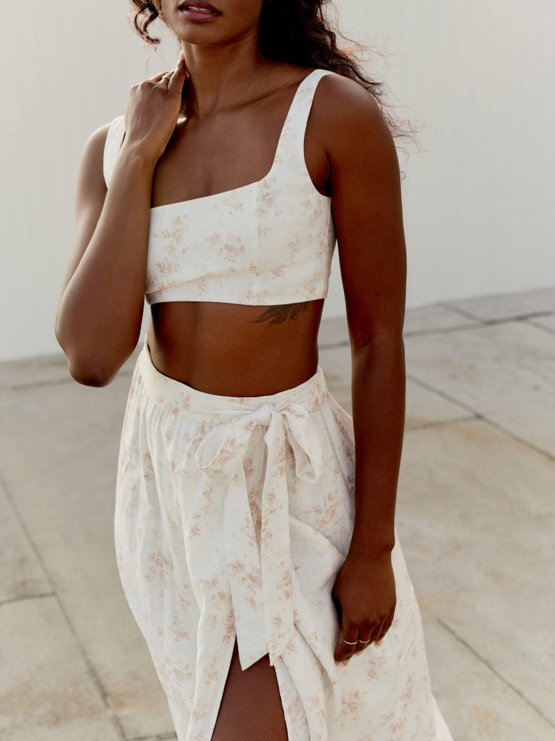 Melodie Monrose featured in  the Reformation catalogue for Spring/Summer 2021