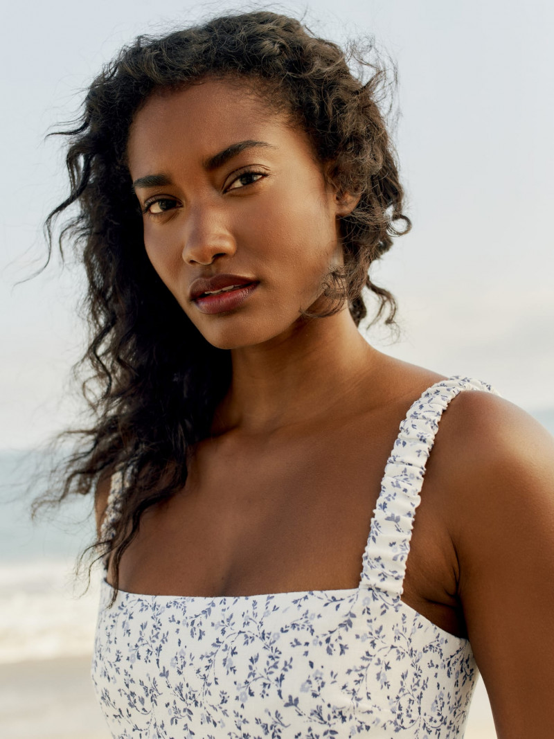 Melodie Monrose featured in  the Reformation catalogue for Spring/Summer 2021