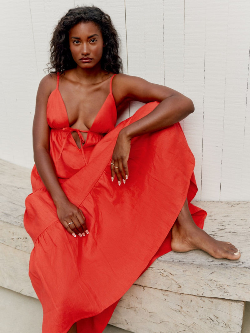 Melodie Monrose featured in  the Reformation catalogue for Spring/Summer 2021