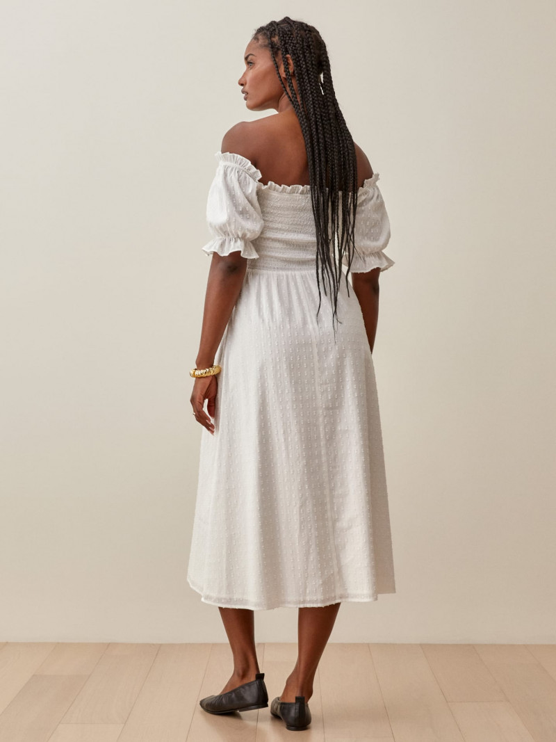 Melodie Monrose featured in  the Reformation catalogue for Spring/Summer 2021