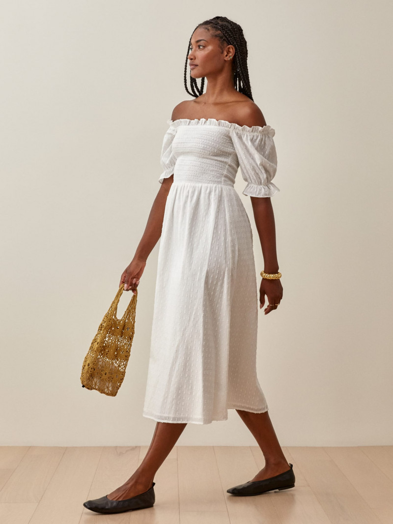 Melodie Monrose featured in  the Reformation catalogue for Spring/Summer 2021