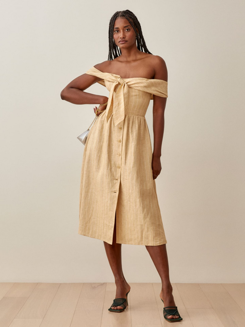 Melodie Monrose featured in  the Reformation catalogue for Spring/Summer 2021