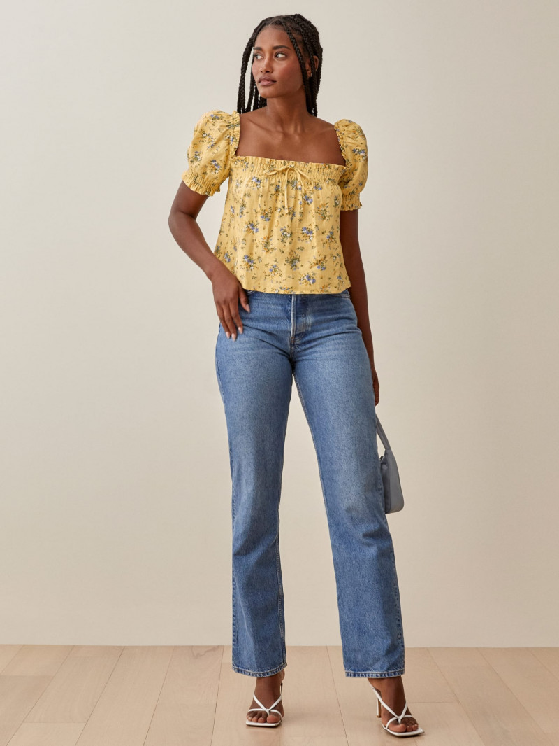 Melodie Monrose featured in  the Reformation catalogue for Spring/Summer 2021