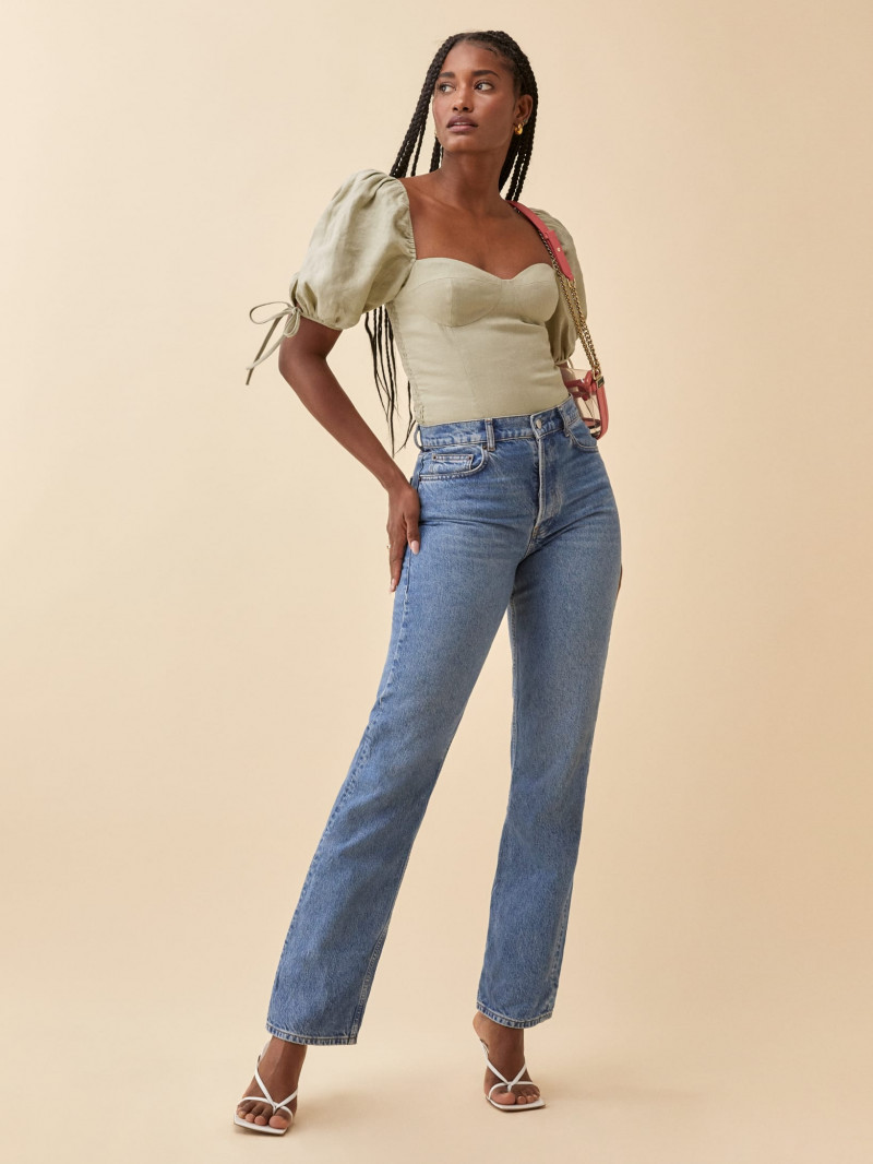 Melodie Monrose featured in  the Reformation catalogue for Spring/Summer 2021