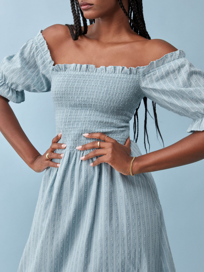 Melodie Monrose featured in  the Reformation catalogue for Spring/Summer 2021