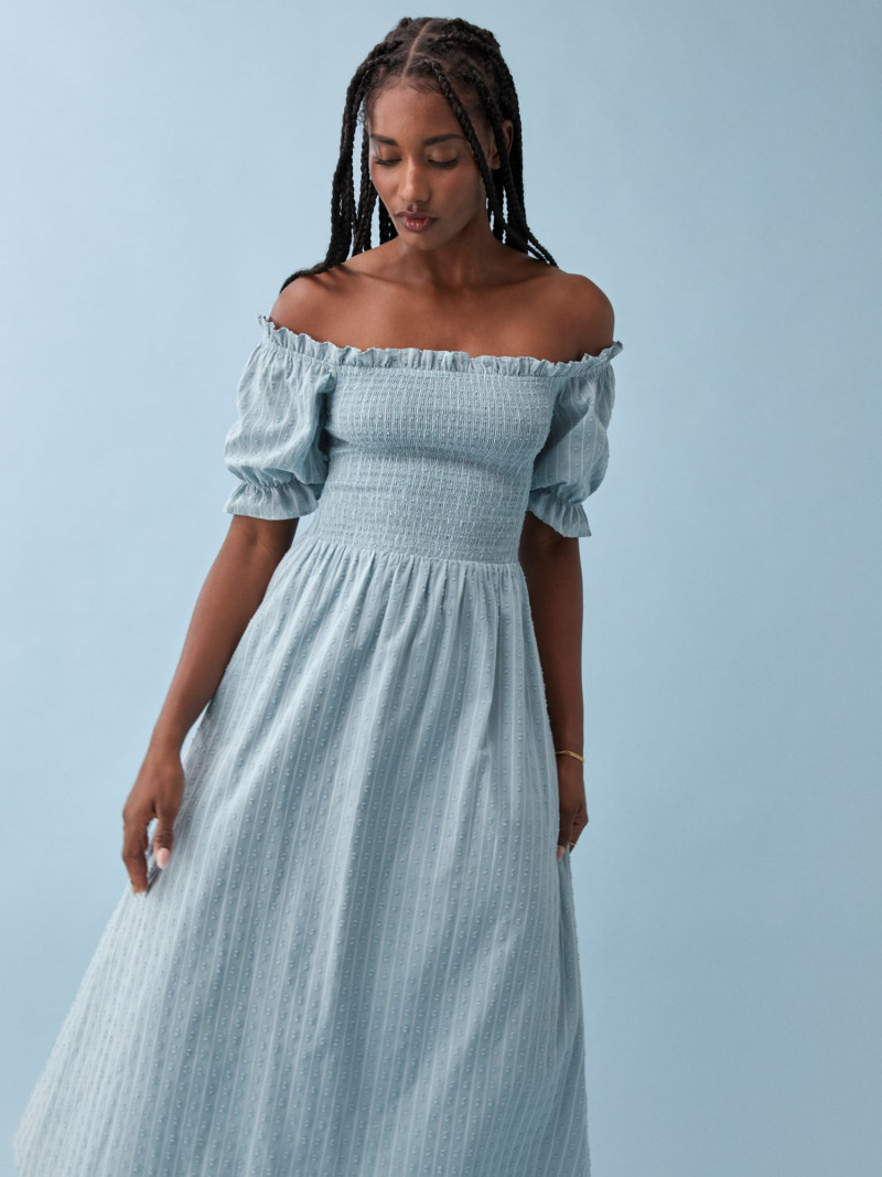 Melodie Monrose featured in  the Reformation catalogue for Spring/Summer 2021