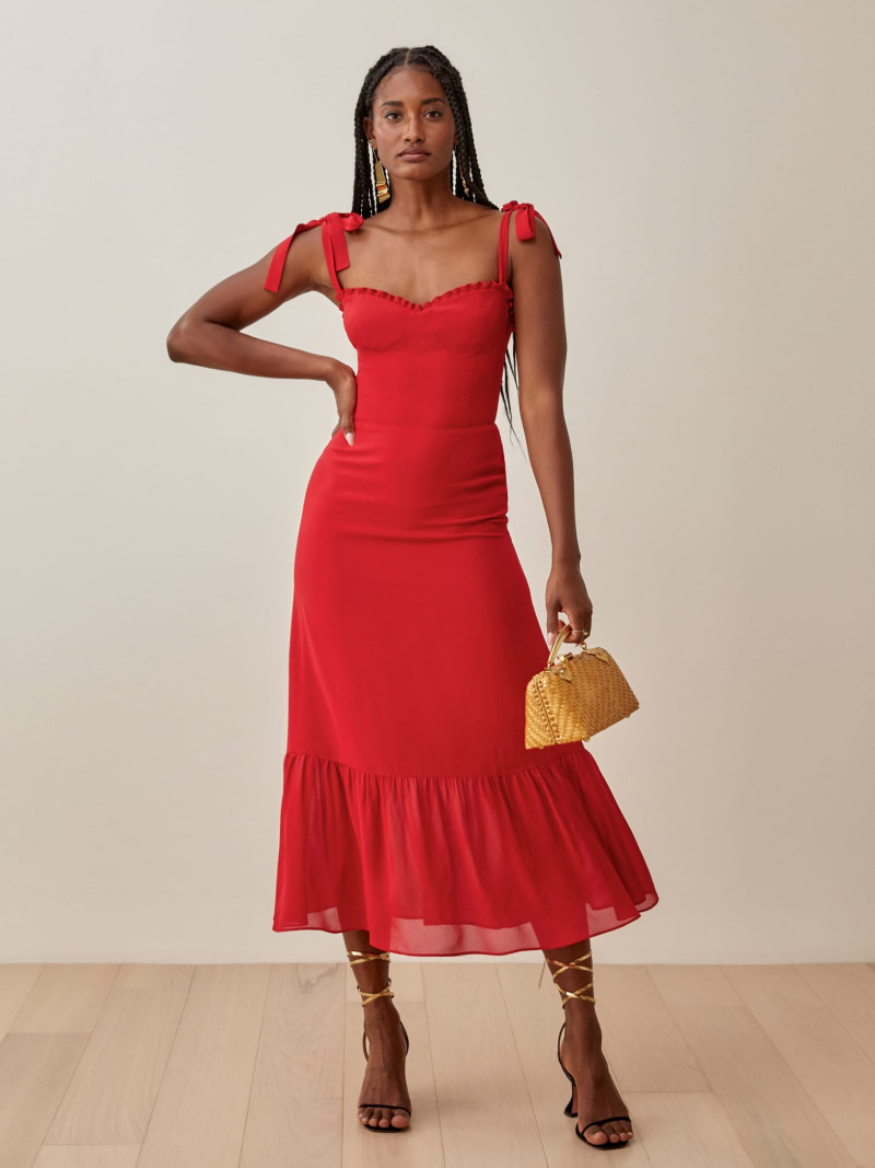 Melodie Monrose featured in  the Reformation catalogue for Spring/Summer 2021