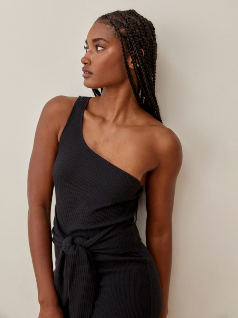 Melodie Monrose featured in  the Reformation catalogue for Spring/Summer 2021