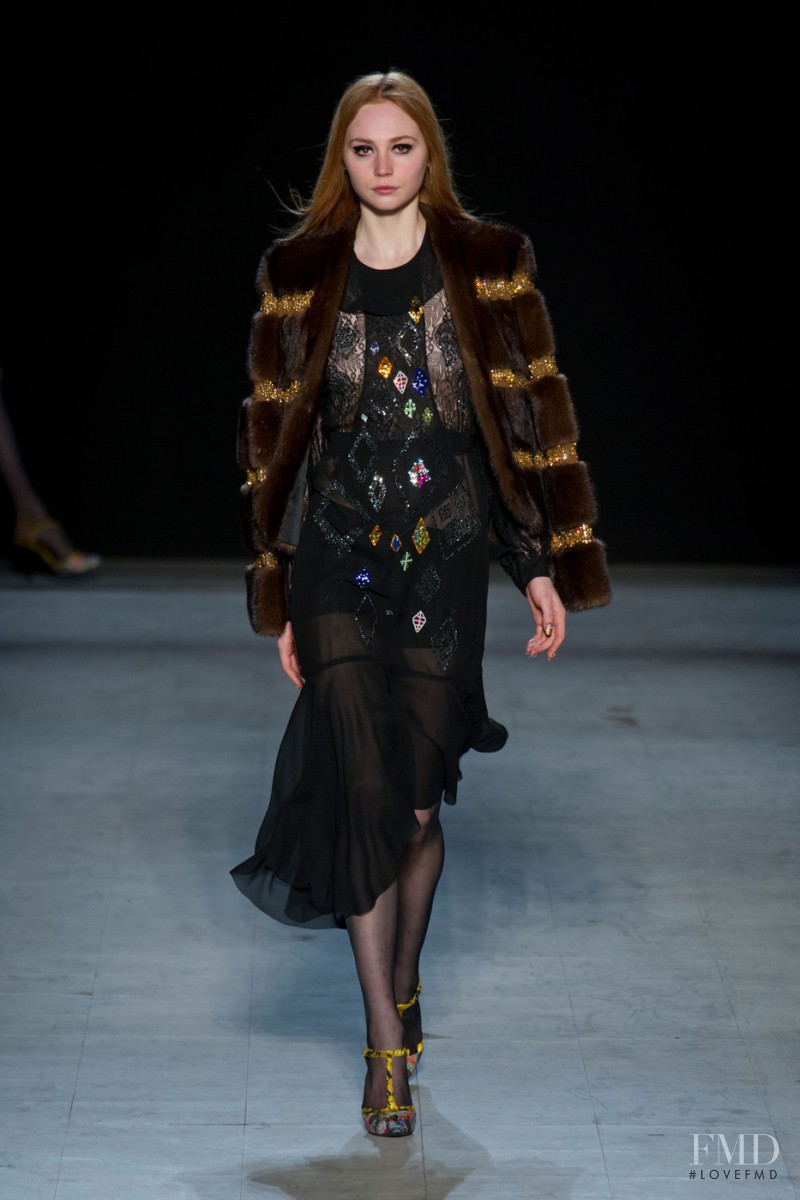 Zazoe van Lieshout featured in  the Libertine fashion show for Autumn/Winter 2013