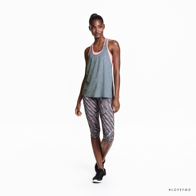 Melodie Monrose featured in  the H&M Sport catalogue for Summer 2016