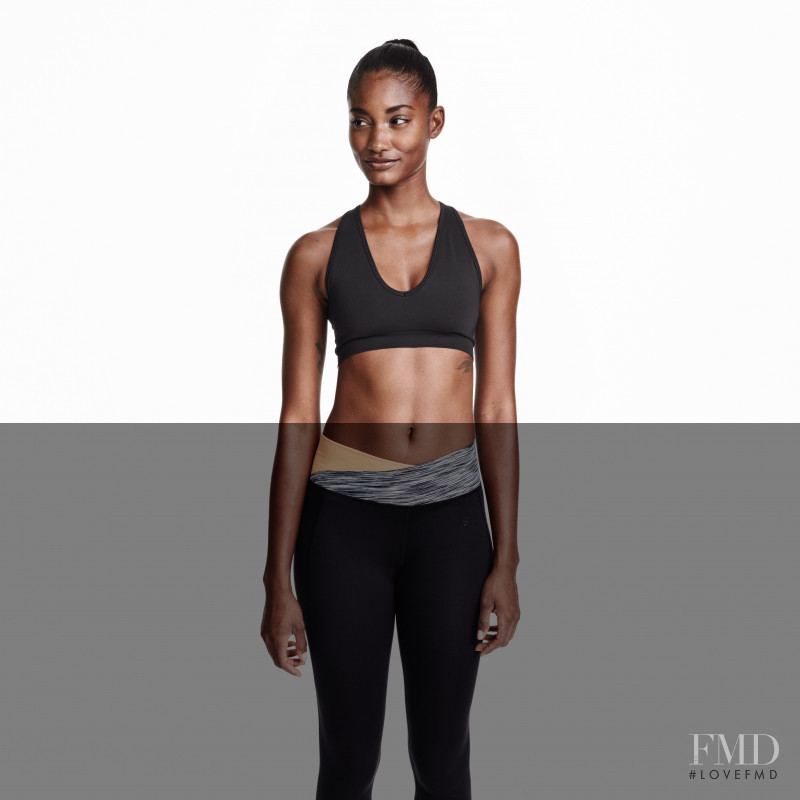 Melodie Monrose featured in  the H&M Sport catalogue for Summer 2016