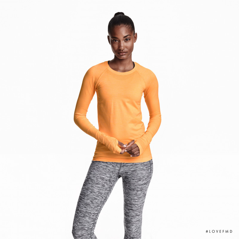 Melodie Monrose featured in  the H&M Sport catalogue for Summer 2016