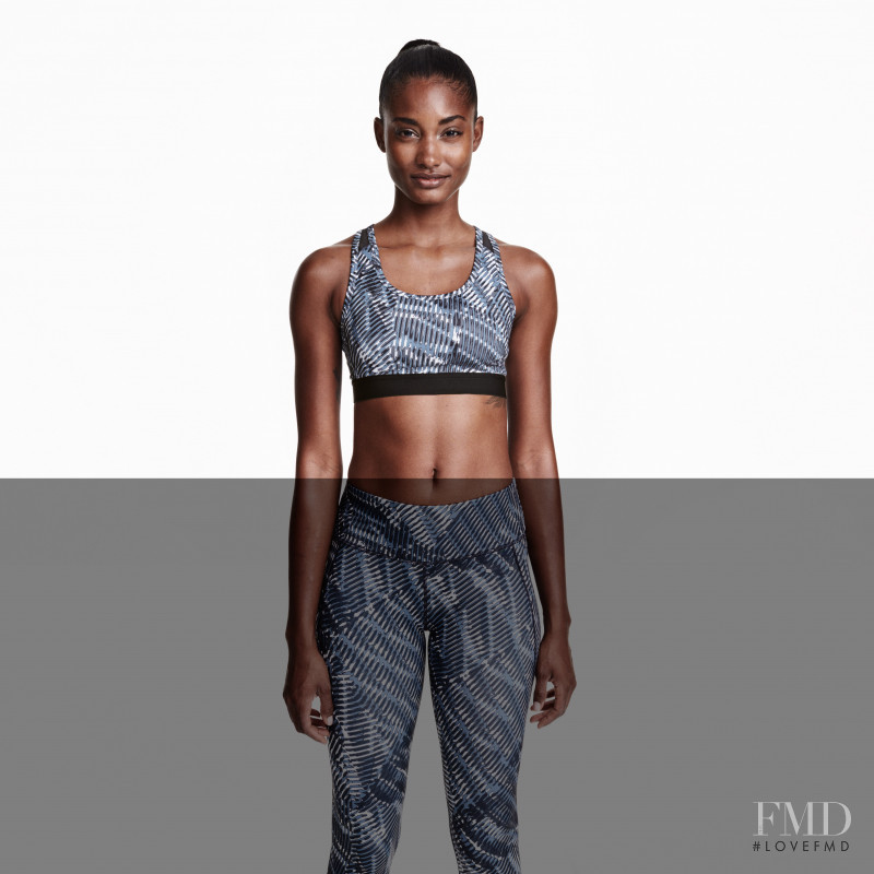 Melodie Monrose featured in  the H&M Sport catalogue for Summer 2016