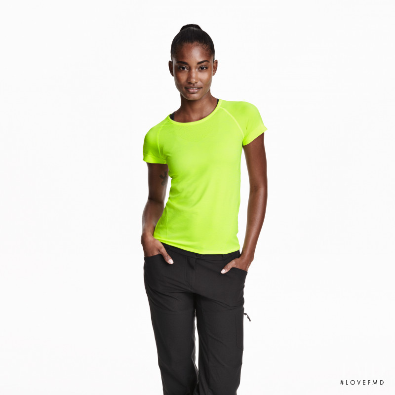 Melodie Monrose featured in  the H&M Sport catalogue for Summer 2016