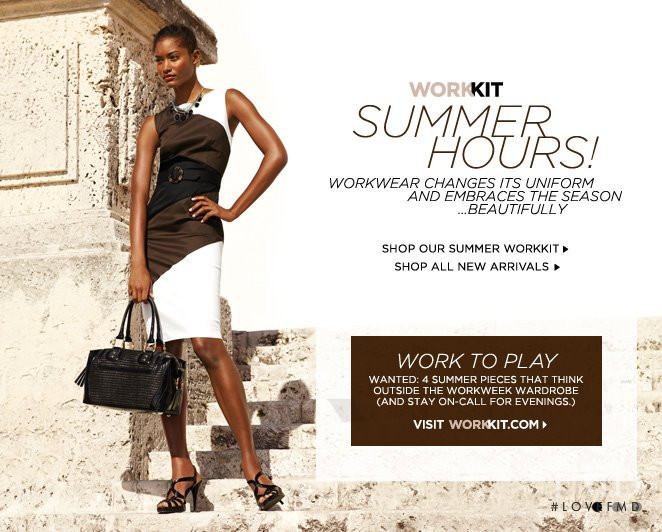 Melodie Monrose featured in  the White House|Black Market advertisement for Spring/Summer 2012