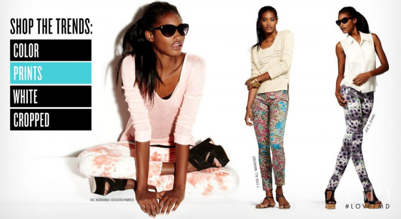 Melodie Monrose featured in  the Bloomingdales lookbook for Spring/Summer 2012