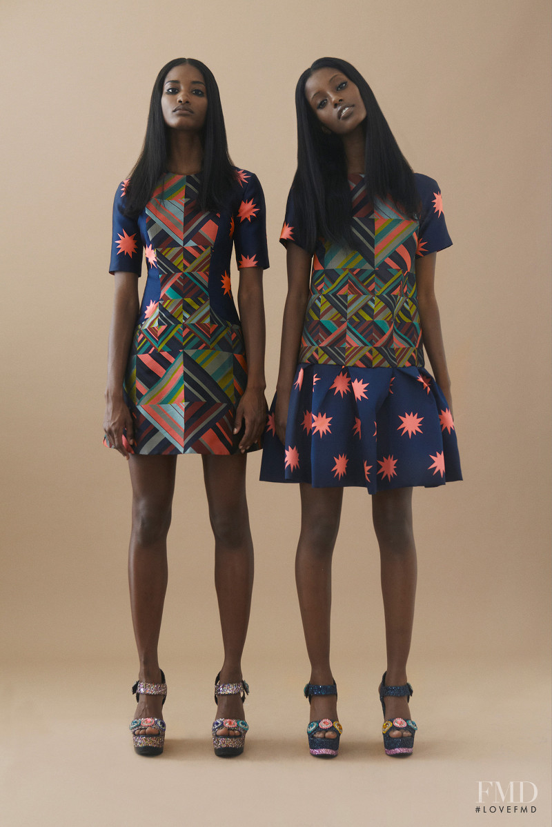 Melodie Monrose featured in  the House of Holland lookbook for Resort 2014