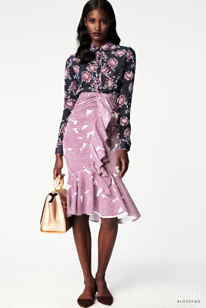 Melodie Monrose featured in  the Zac Zac Posen lookbook for Spring/Summer 2014