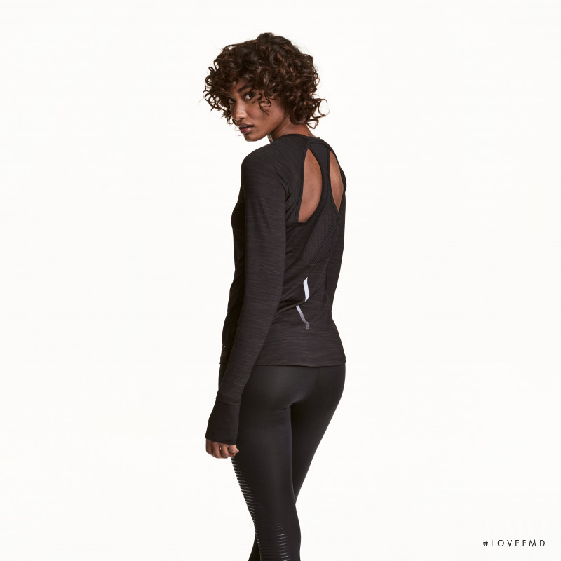 Melodie Monrose featured in  the H&M Sport catalogue for Autumn/Winter 2016