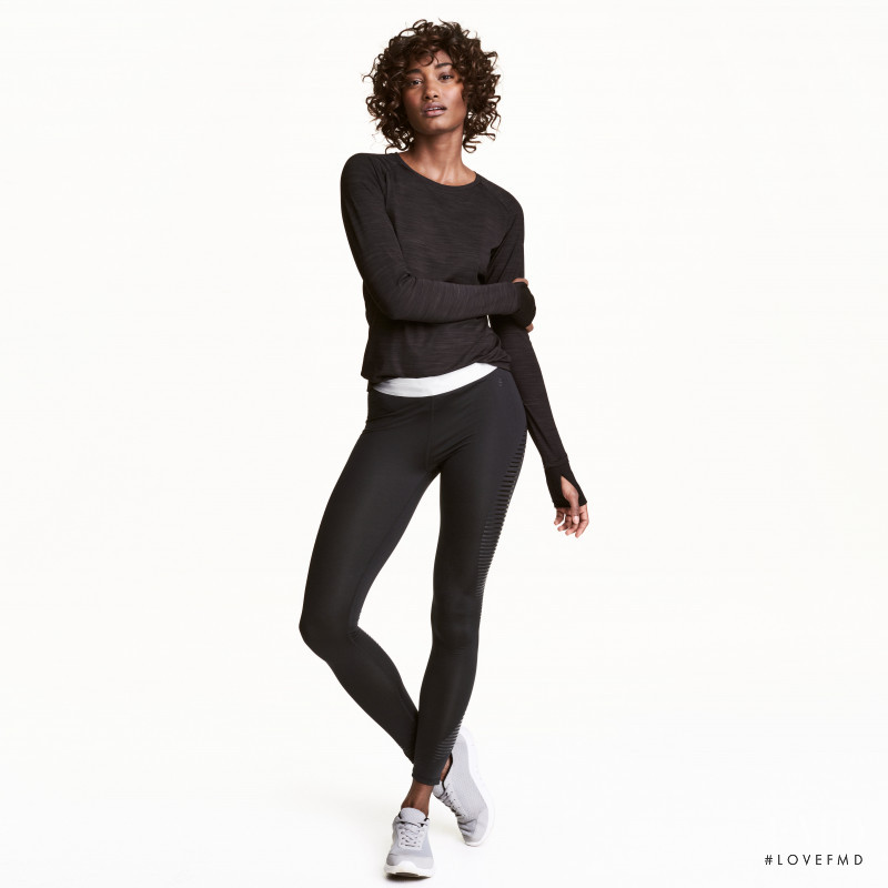 Melodie Monrose featured in  the H&M Sport catalogue for Autumn/Winter 2016