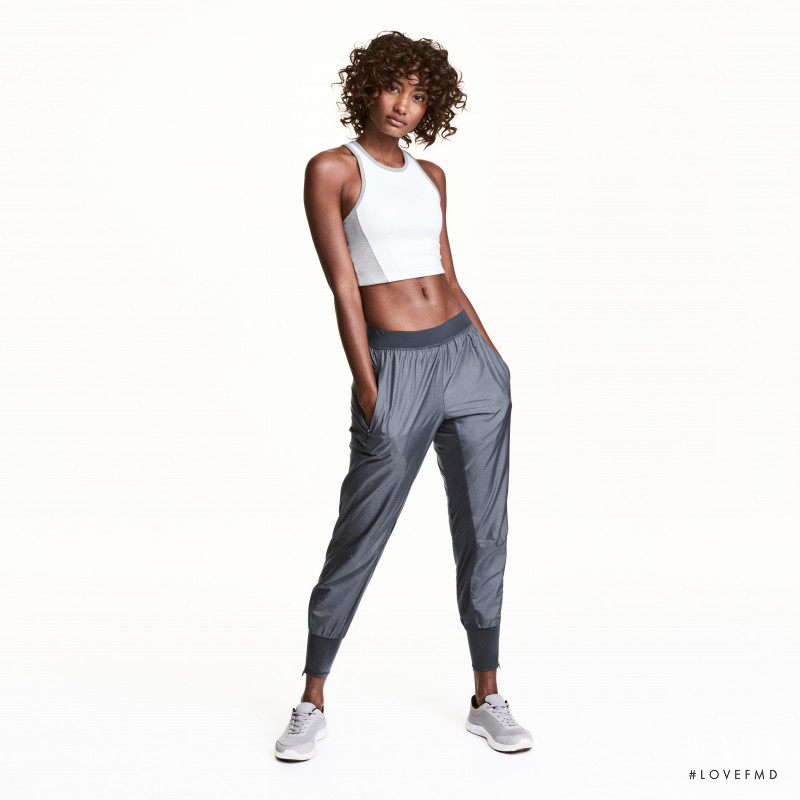 Melodie Monrose featured in  the H&M Sport catalogue for Autumn/Winter 2016