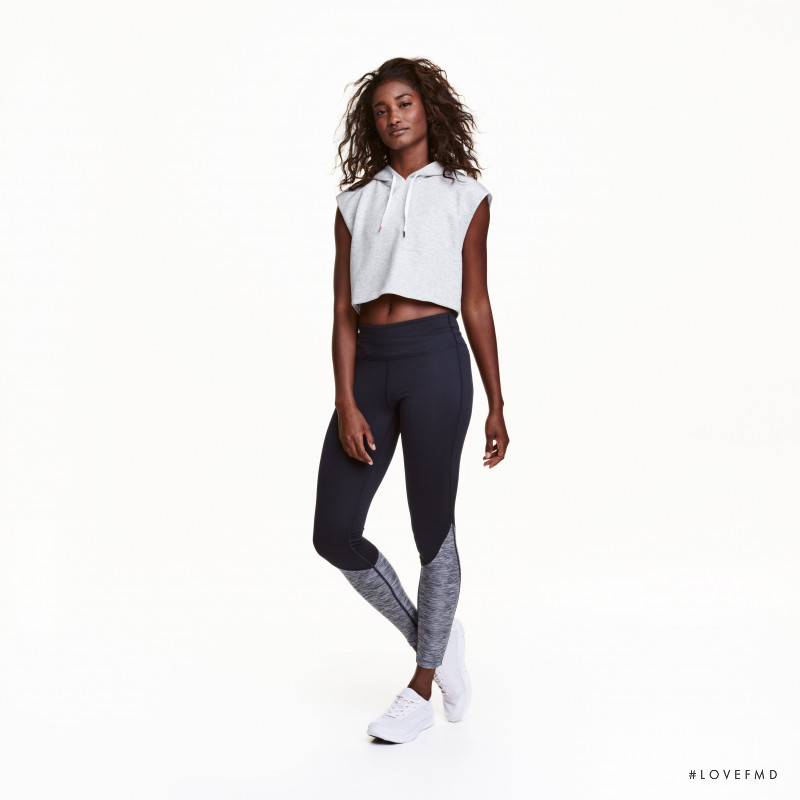 Melodie Monrose featured in  the H&M Sport catalogue for Autumn/Winter 2016