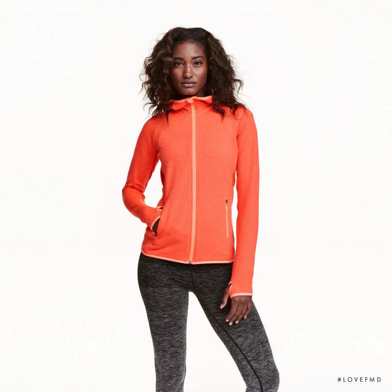 Melodie Monrose featured in  the H&M Sport catalogue for Autumn/Winter 2016