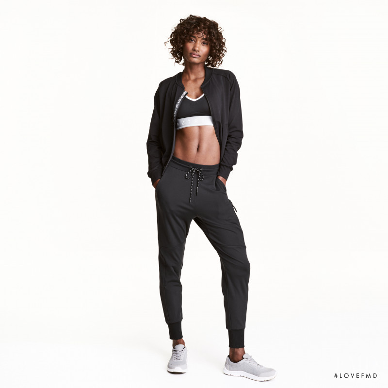 Melodie Monrose featured in  the H&M Sport catalogue for Autumn/Winter 2016