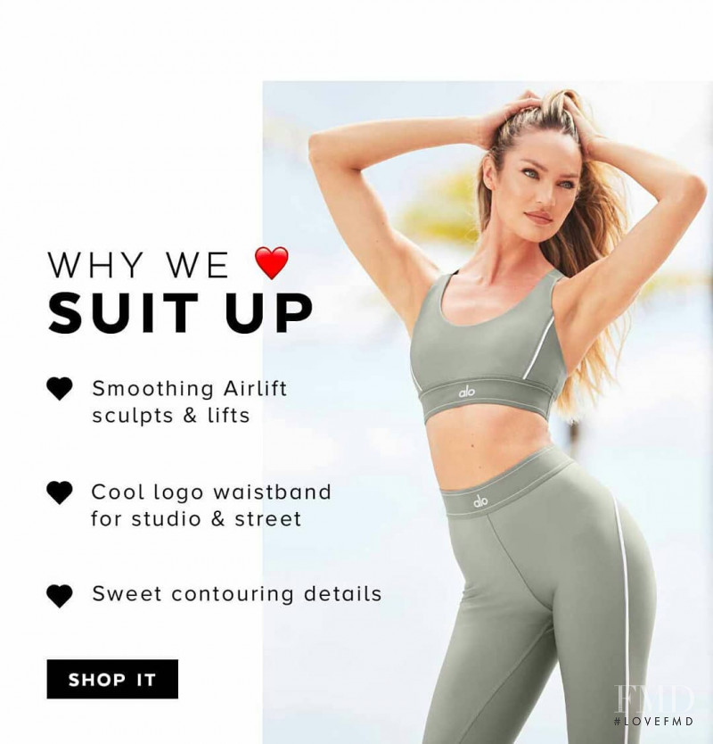 Candice Swanepoel featured in  the Alo Yoga advertisement for Summer 2021