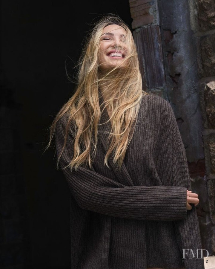 Candice Swanepoel featured in  the Naked Cashmere advertisement for Autumn/Winter 2020