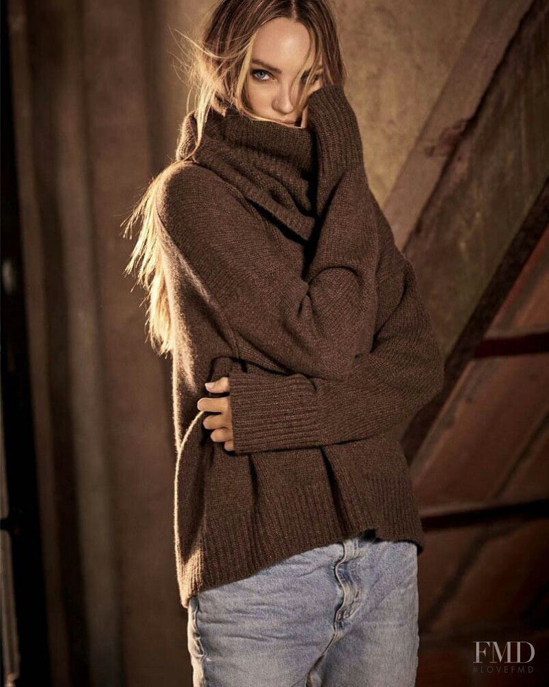 Candice Swanepoel featured in  the Naked Cashmere advertisement for Autumn/Winter 2020
