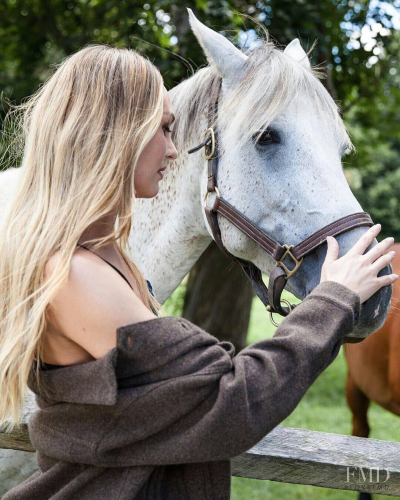 Candice Swanepoel featured in  the Naked Cashmere advertisement for Autumn/Winter 2020