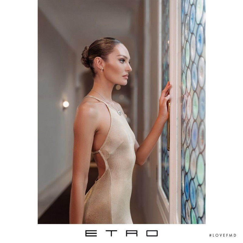 Candice Swanepoel featured in  the Etro advertisement for Autumn/Winter 2019