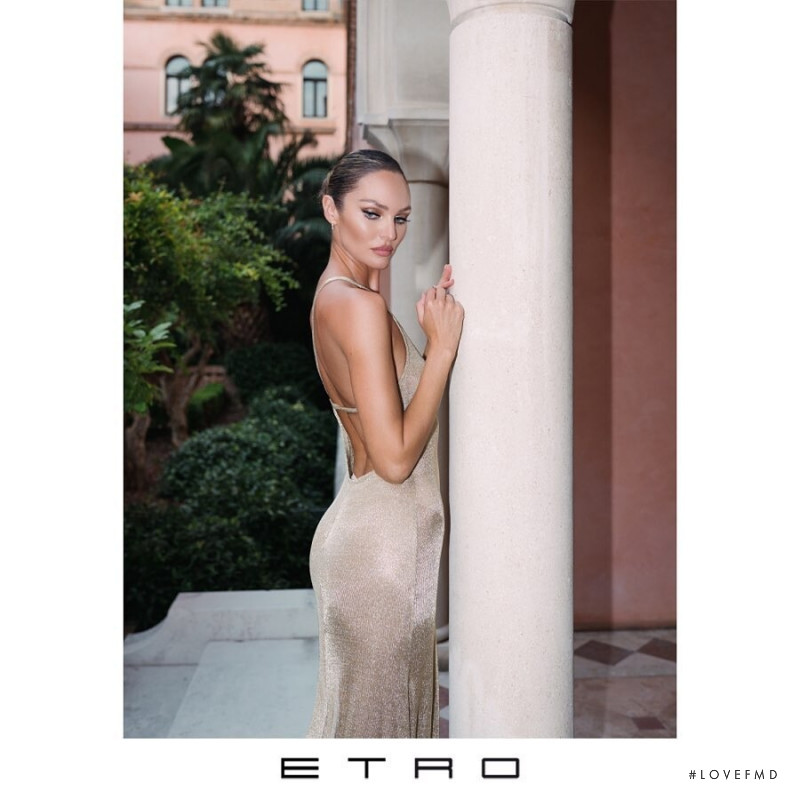 Candice Swanepoel featured in  the Etro advertisement for Autumn/Winter 2019